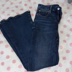 American Eagle Outfitters Dark Blue Wide Leg Jeans